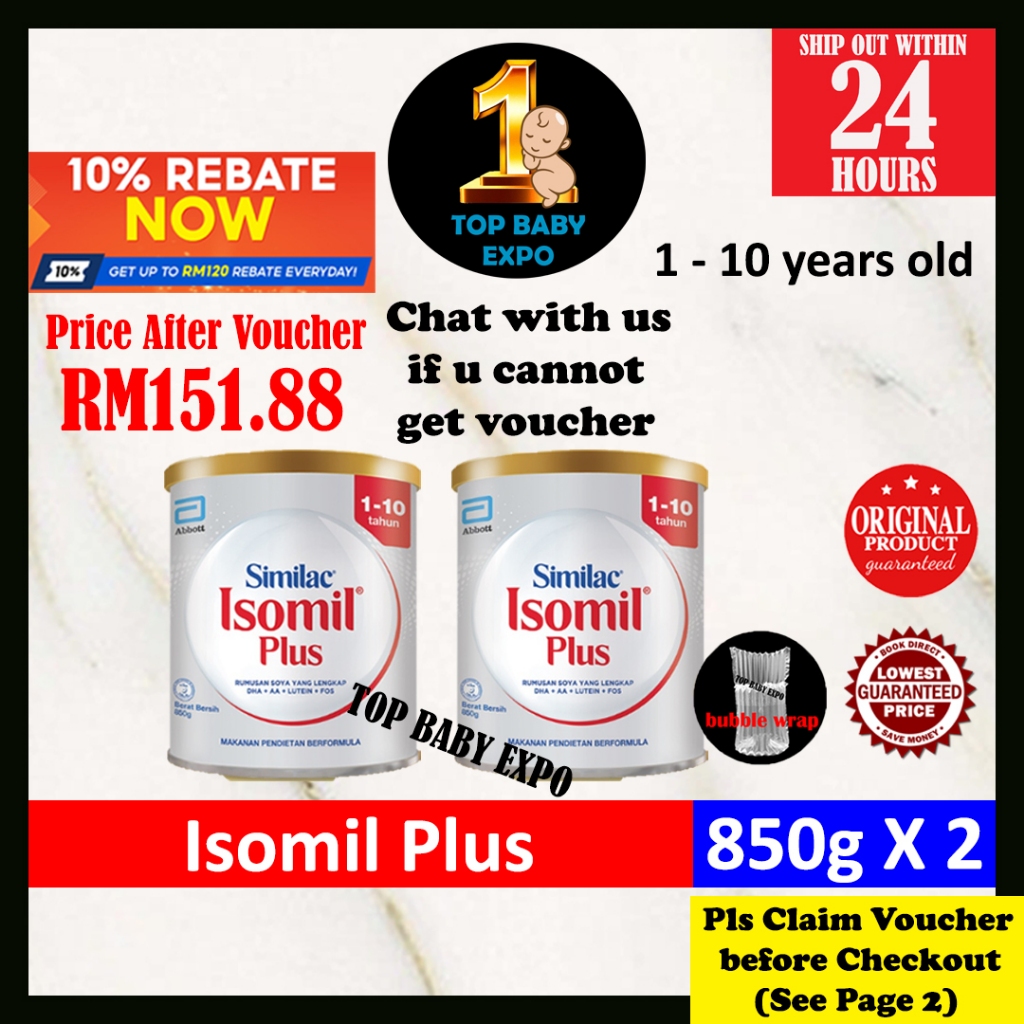 Isomil Plus (1 to 10 Years Old) (850g X 2) Exp: 05/2025 | Shopee Malaysia
