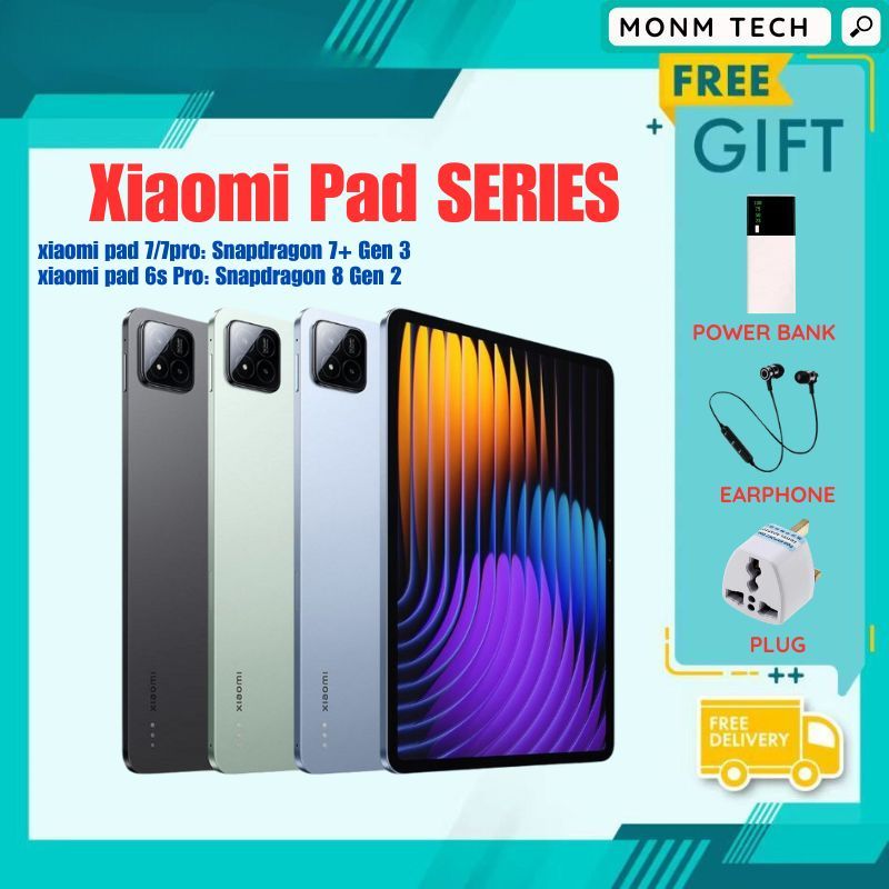Xiaomi Pad 7 Snapdragon 7+ Gen 3/ 6s Pro Tablet / 12.4 inch /Hyper OS ...
