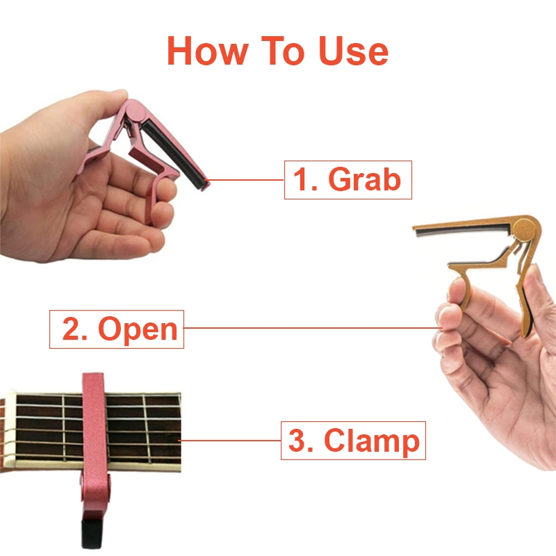 Capo Guitar for Acoustic Electric Ukulele Set | Gitar Akustik, Elektrik ...
