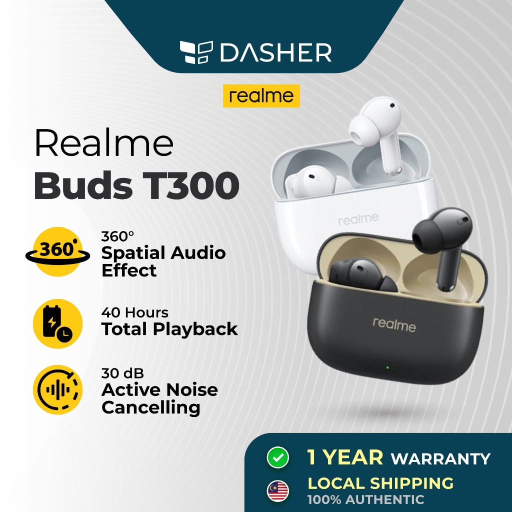 realme Buds T300 True Wireless Earphone 30dB Active Noise
