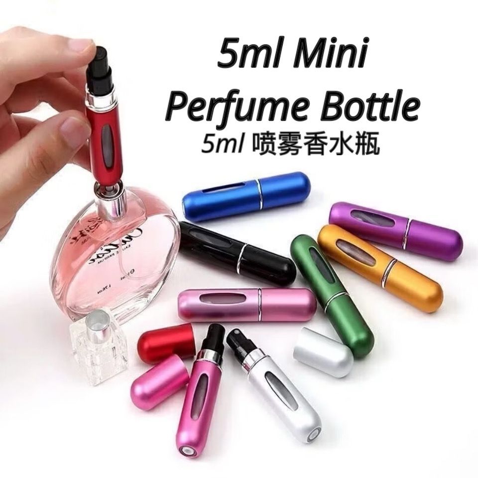 5ml Portable Mini Refillable Perfume Bottle Spray Scent Pump Empty ...
