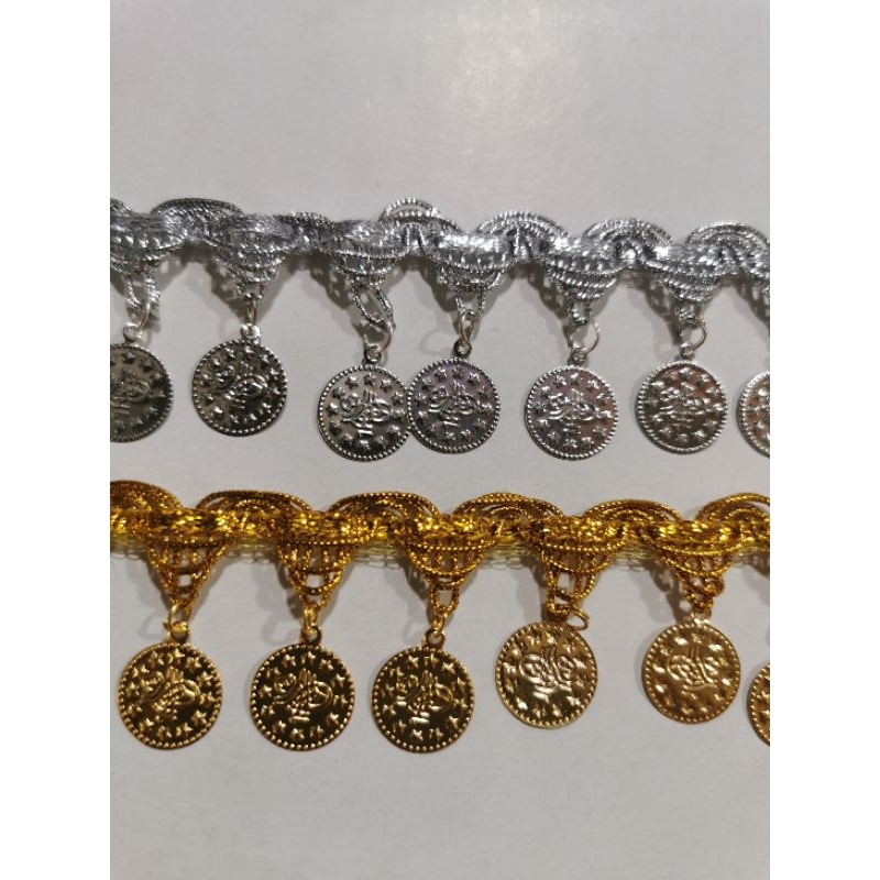 Traditional Gold Lace with Coins 1301 Ready Stock | Shopee Malaysia