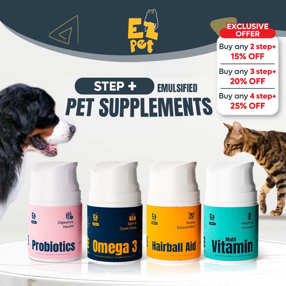 EZPET🐱【STEP+ Emulsified Fish Oil / Probiotics / Hairball Aid ...