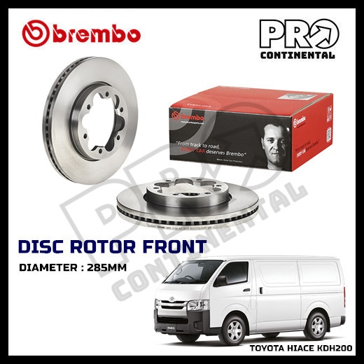 GENUINE BREMBO TOYOTA HIACE VAN KDH200 KDH202 TRH221 FRONT DISC ROTOR ...