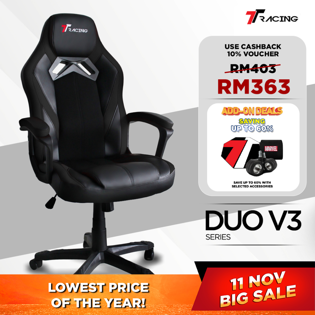 TTRacing Duo V3 Duo V4 Pro Gaming Chair Office Chair Kerusi Gaming 2 Years Official Warranty