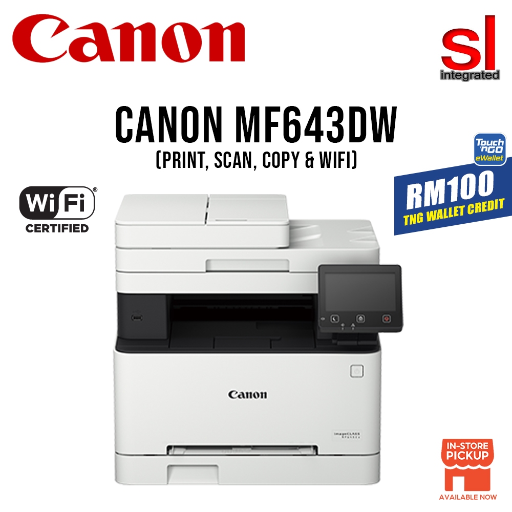 Canon imageCLASS MF643CDW COLOR LASER PRINTER (Print,Scan,Copy & WiFi ...