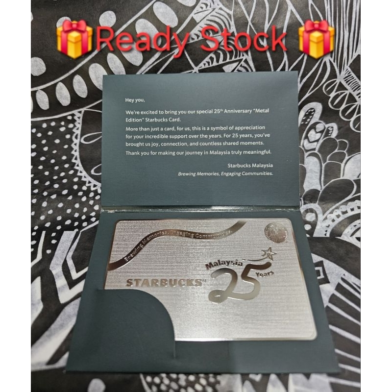 FREE RESERVE CARD )Starbucks Malaysia Exclusive Metal Card 2024 | Shopee  Malaysia