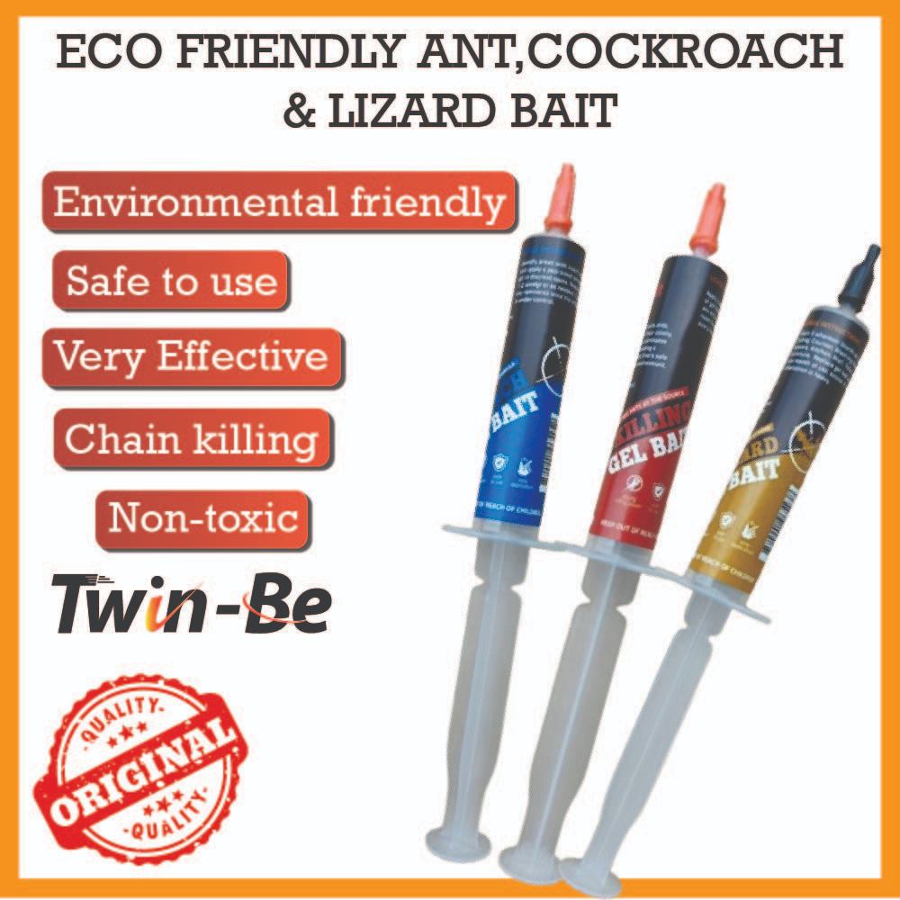 TWIN-BE Eco Friendly Gel Ant Bait, Cockroach, Lizard Baits.Insects Wipe ...