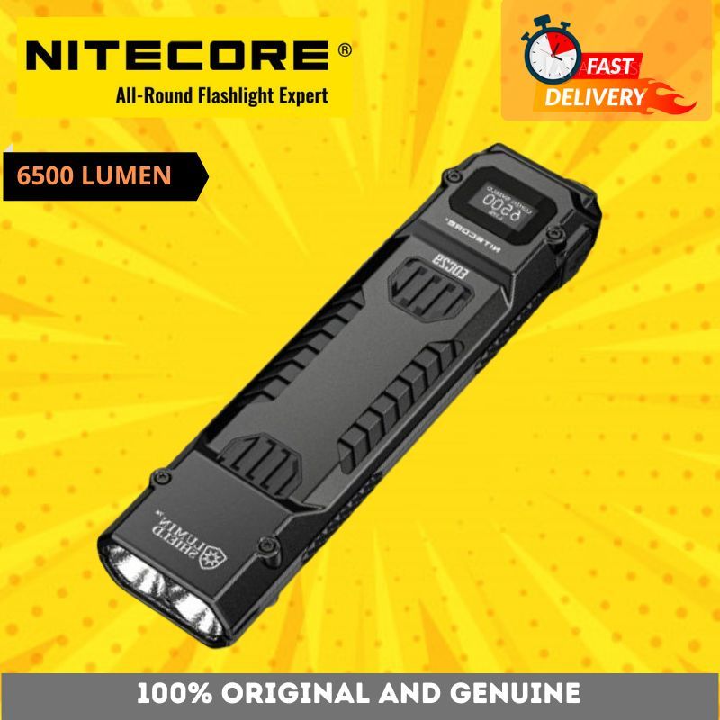 Nitecore EDC29 Torcia Ricaricabile 6500 Lumen - USB-C Eco-Sensa - Impermeabile IP54 - Batteria 2500mAh