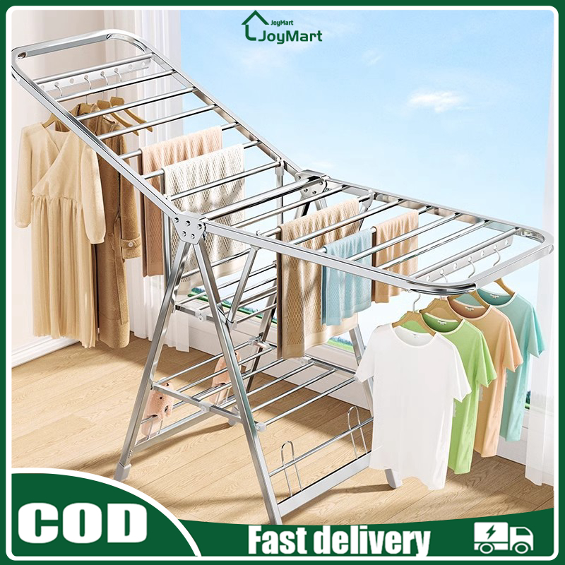 Foldable Stainless Steel Ampaian Baju Stainless Steel Outdoor Clothes ...