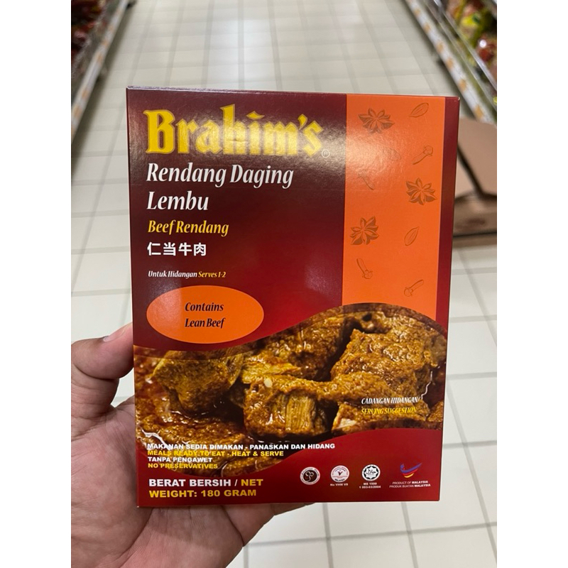 Rendang Daging Lembu Brahim’s 180 gram | Shopee Malaysia