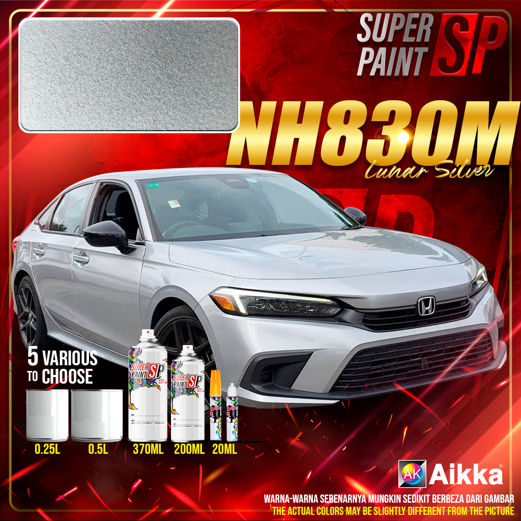 BASF 1oz Touch Up Paint For Honda NH830M Lunar Silver - Base Coat With Brush & Spray