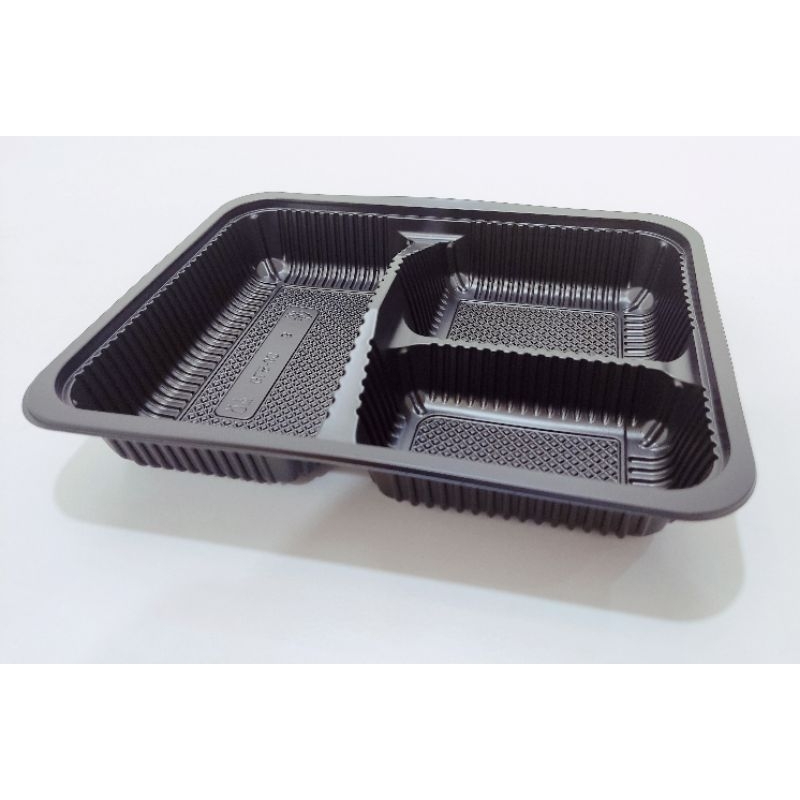 Kotak makan GLB 3C 3 Compactment disposable lunch box TAPAU-Box GLB-3C ...