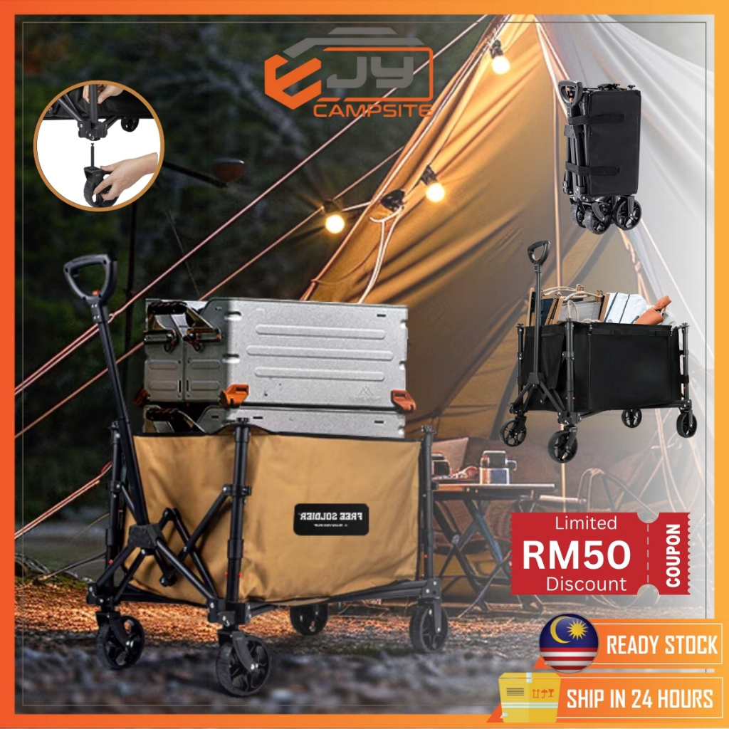 EJY™ Wagon Trolley Mini Lightweight For Travel Camping Wagon Foldable ...