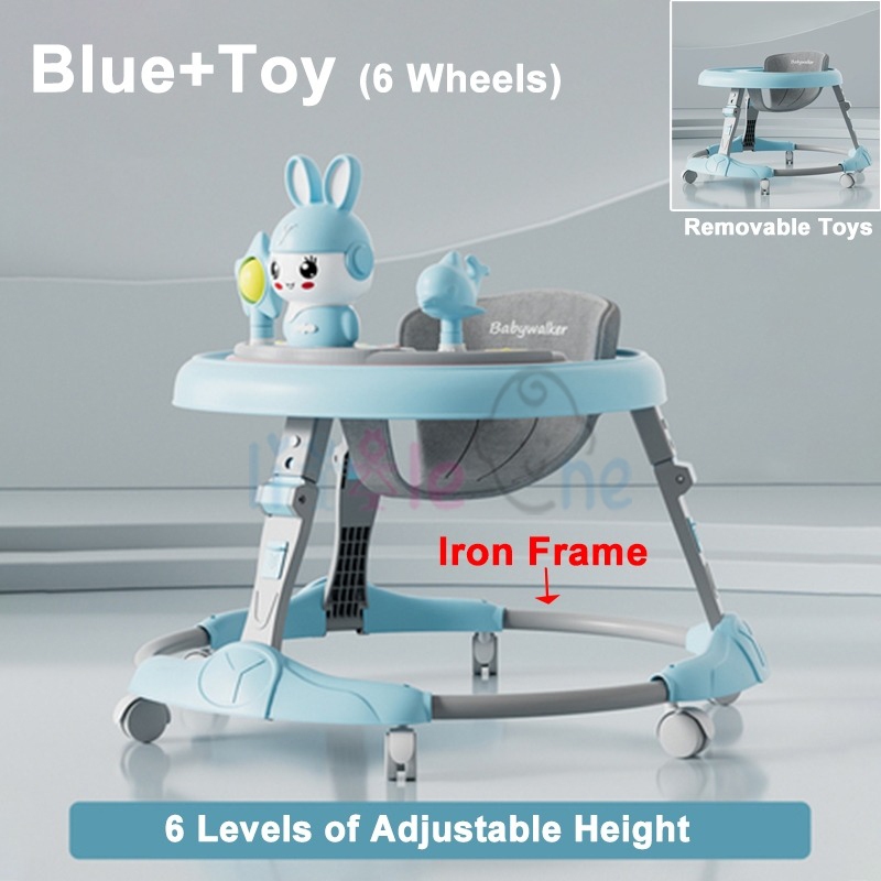 Baby Walker Foldable with Music Sound Height Adjustable Safety Learning ...