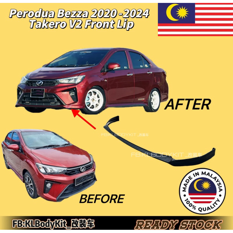 READY STOCK “ Perodua Bezza 2020 Takero V2 Front Lip 2020 2021 2022 ...