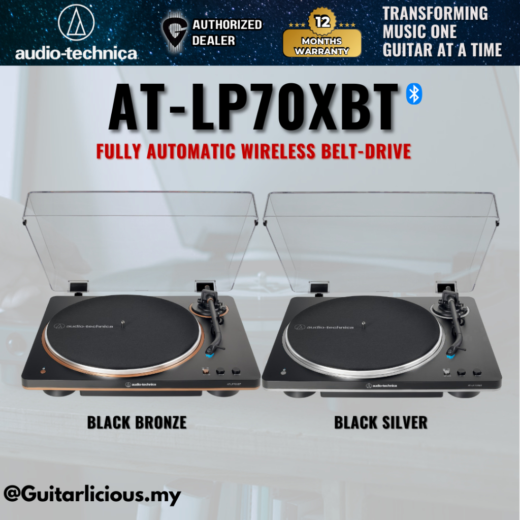Audio-Technica AT-LP70XBT Fully Automatic Wireless Belt-Drive Turntable ...