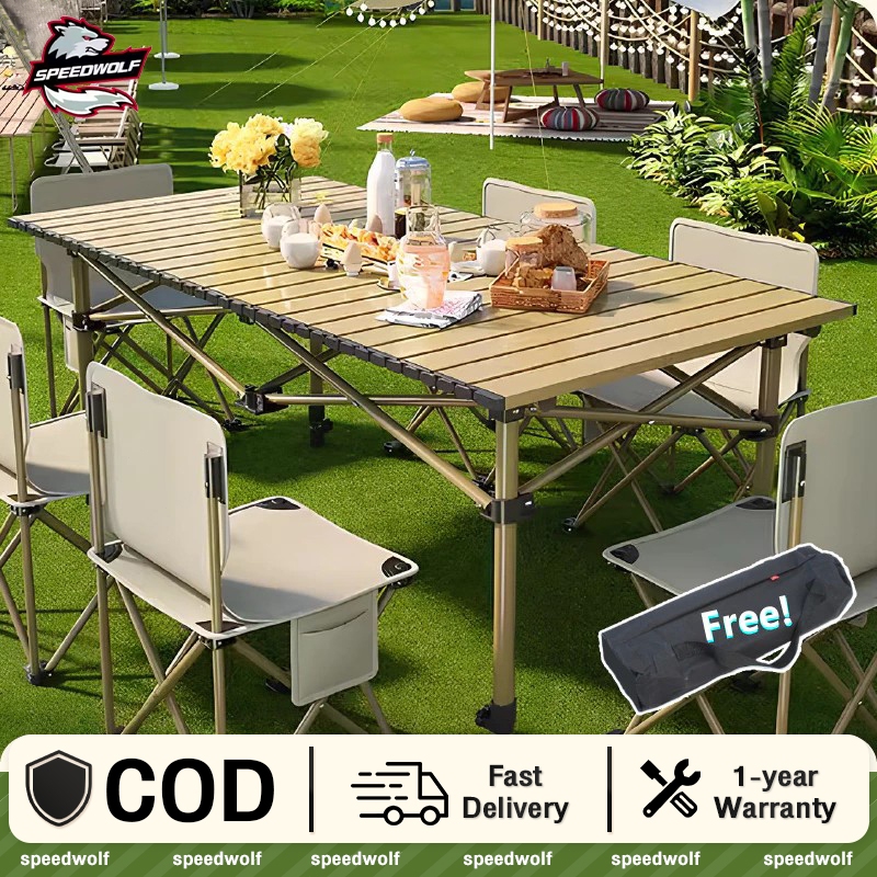 Foldable Camping Table Portable Folding Barbecue Picnic Outdoor Table ...