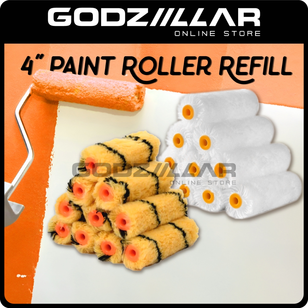 4” Paint Roller Refill Wall Paint Epoxy Paint Lambwool Roller Brush ...