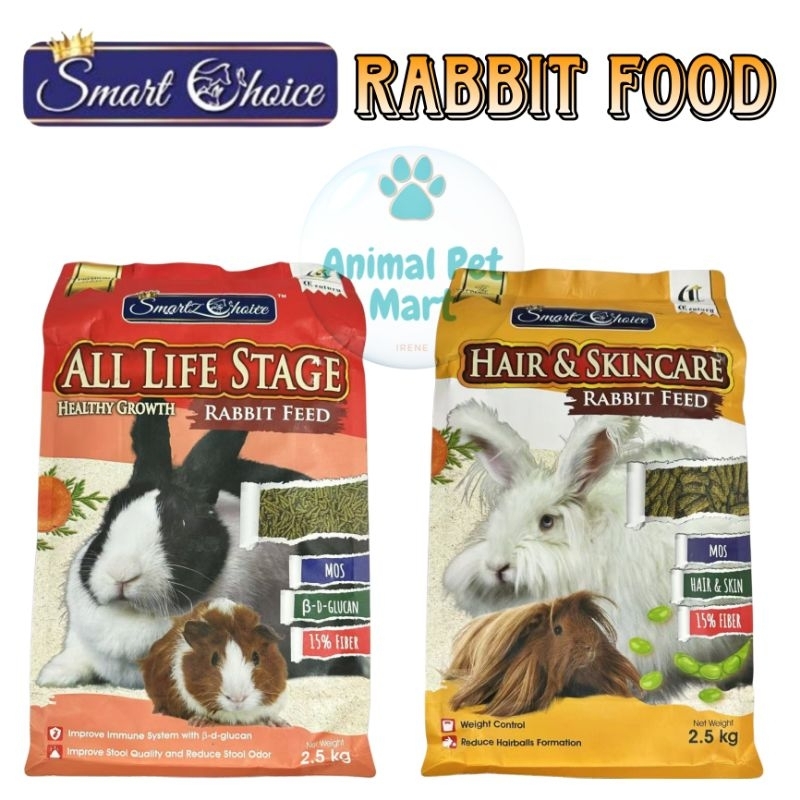 SMART CHOICE RABBIT FOOD HAIR & SKINCARE/ALL LIFE STAGE 2.5kg MAKANAN ...