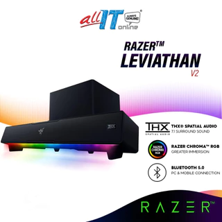 Razer Leviathan V2 PC Gaming Soundbar with Subwoofer | THX® Spatial Audio | Multi-driver PC Soundbar | Razer Chroma™ RGB