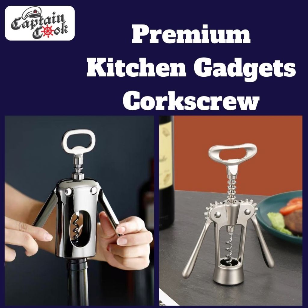 Captain Cook Premium Kitchen Gadgets Wine Opener Corkscrew/Long Header ...