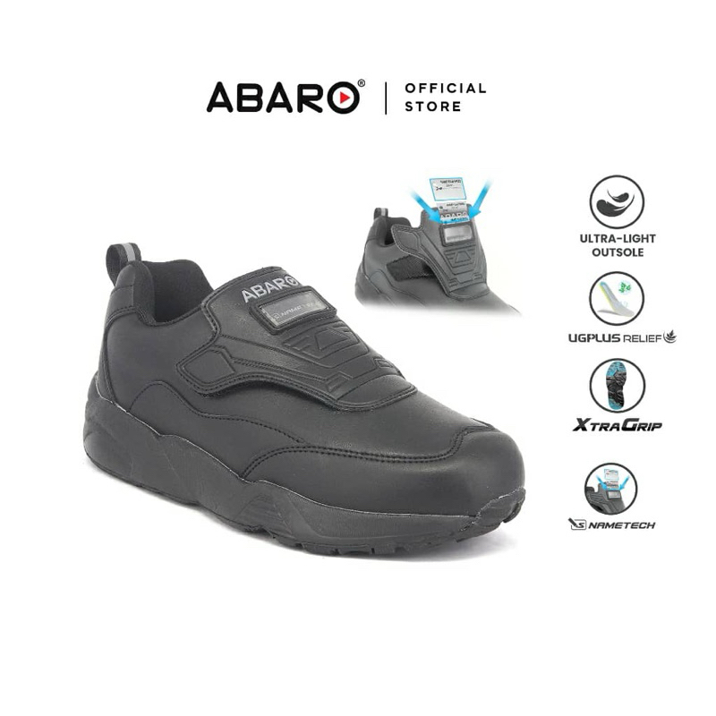 ABARO SHOES 2868N New Edition Black Shoes/Kasut Sekolah Full Pvc Black ...