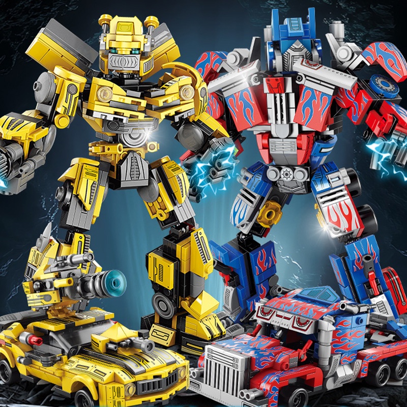 Building Blocks Transformers Bumblebee Assembled Toy Mecha Robot ...