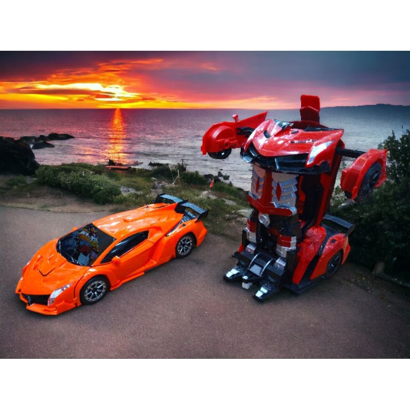 stock Malaysia] Transformer Car Remote Control 2in1 Transformation Car ...