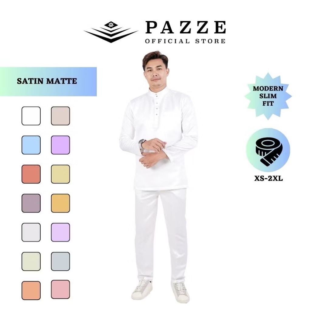Pazze Baju Melayu Modern Slim Fit - 16 Warna - BM6062 | Shopee Malaysia