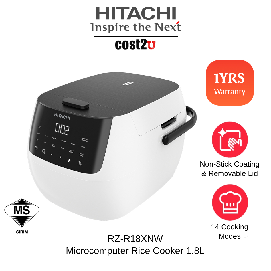 Hitachi 1.8L Microcomputer Jar Rice Cooker | RZ-S18MNW (Multi Cooker ...