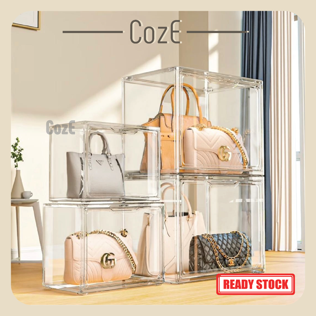 CozE PET Material Handbag Storage Organizer Display Case Stackable ...