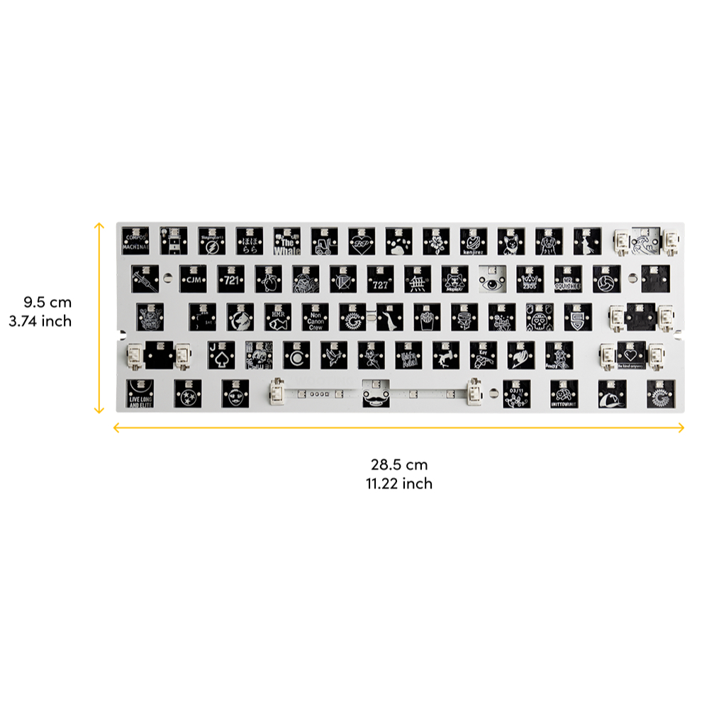 Wooting 60HE+ Module Analog Keyboard PCB | Rapid Trigger | Hall Effect ...
