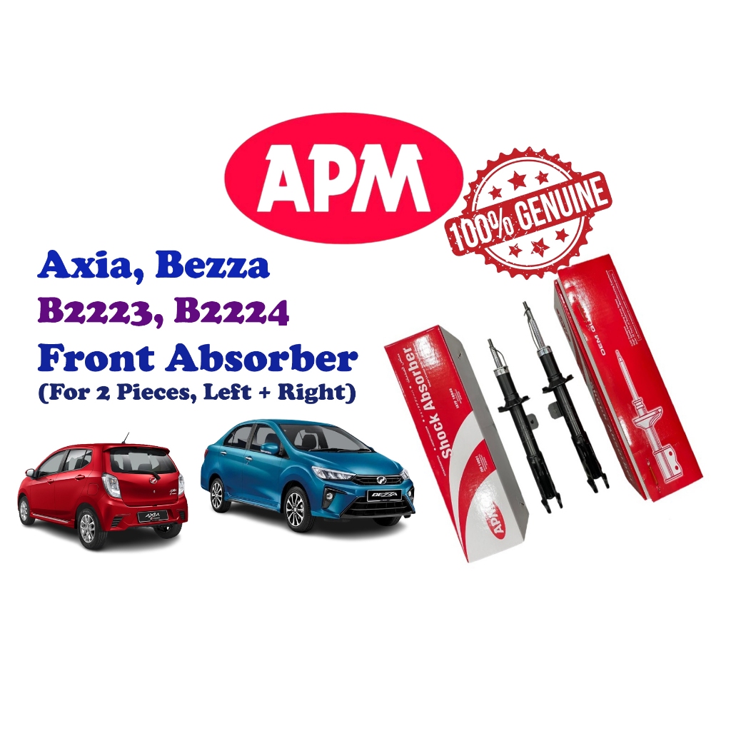 PERODUA AXIA, BEZZA FRONT APM ABSORBER X 2 PIECES B2223 + B2224 ...