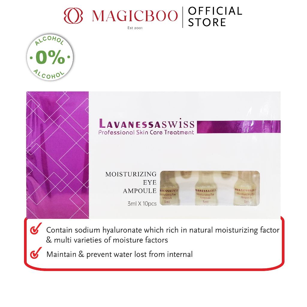 Magicboo Lavanessaswiss Moisturizing Eye Ampoule (10pcs x 3ml) | Shopee ...