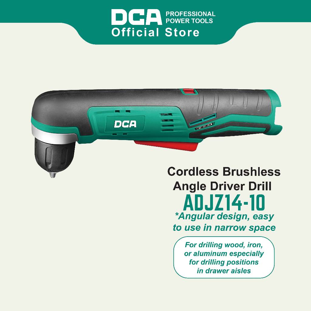DCA Cordless Brushless Angle Driver Drill (12V Max) ADJZ14-10 | Shopee ...