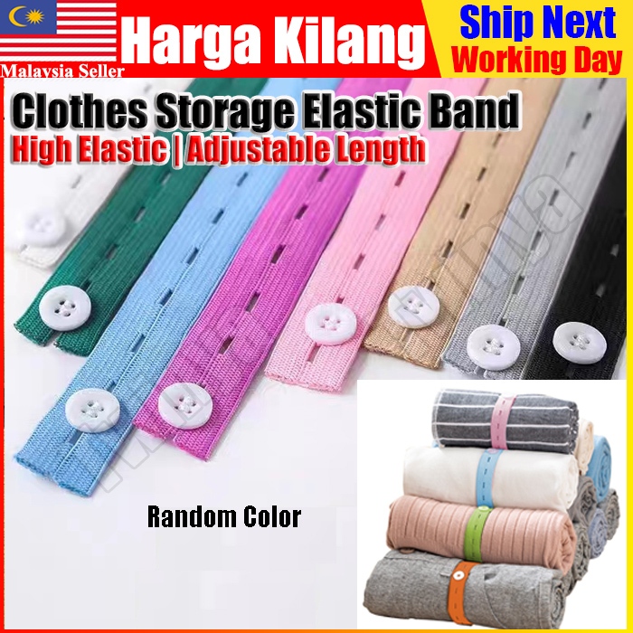 10pcs/set Clothes Storage Elastic Band Straps Pull Roll Belt with ...