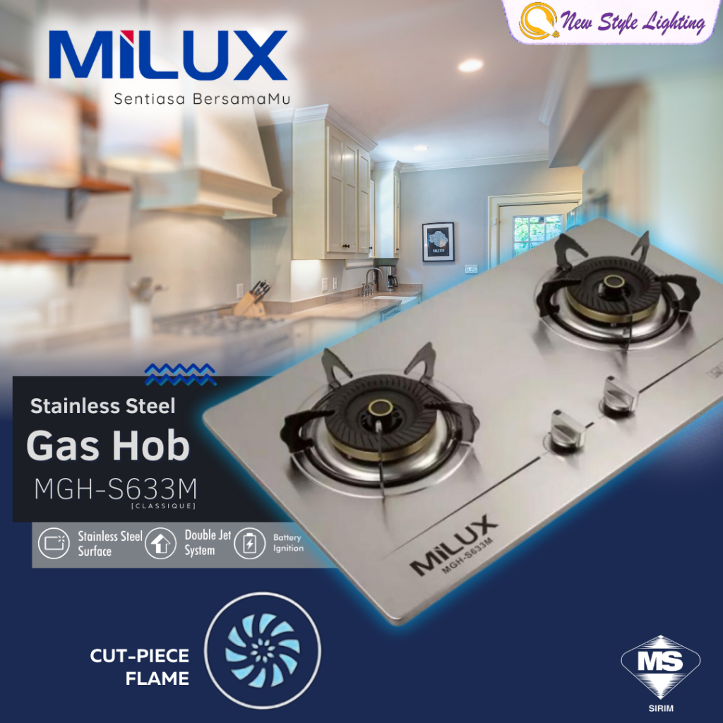 MILUX MGH-S633M Stainless Steel Battery Ignition SIRIM Built In