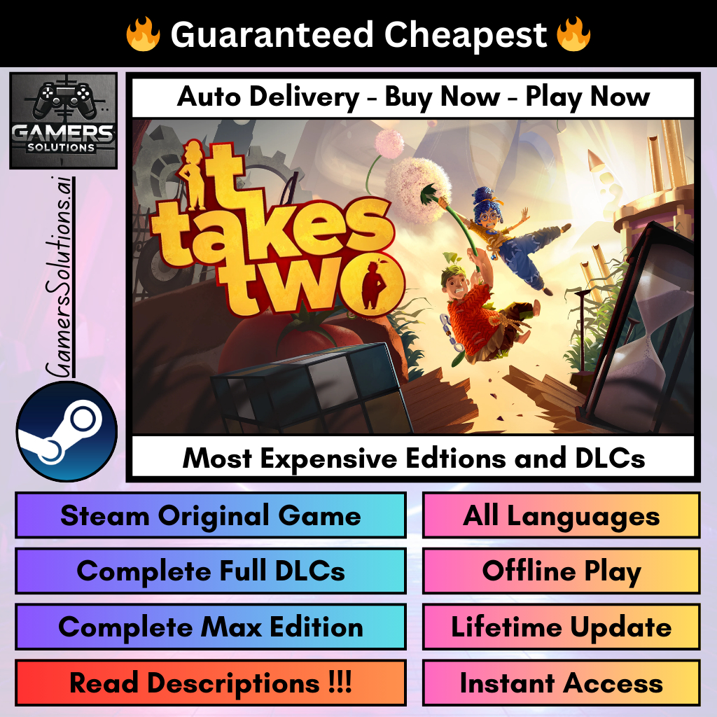 It Takes Two Steam [Auto Delivery] [Full DLC] [Steam Offline] PC Game ...