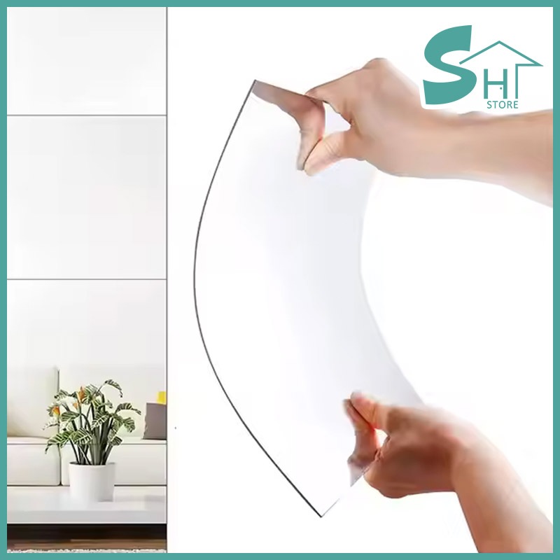 Acrylic Full Length Mirror Wall Stickers Unbreakable Self Adhesive ...