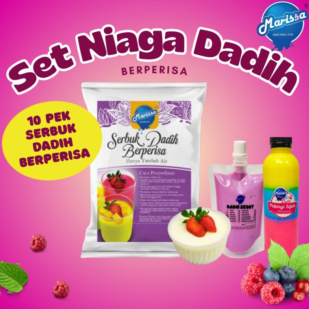 Set Niaga Dadih Borong Berperisa (10 Pek) Pudding Powder Marissa ...