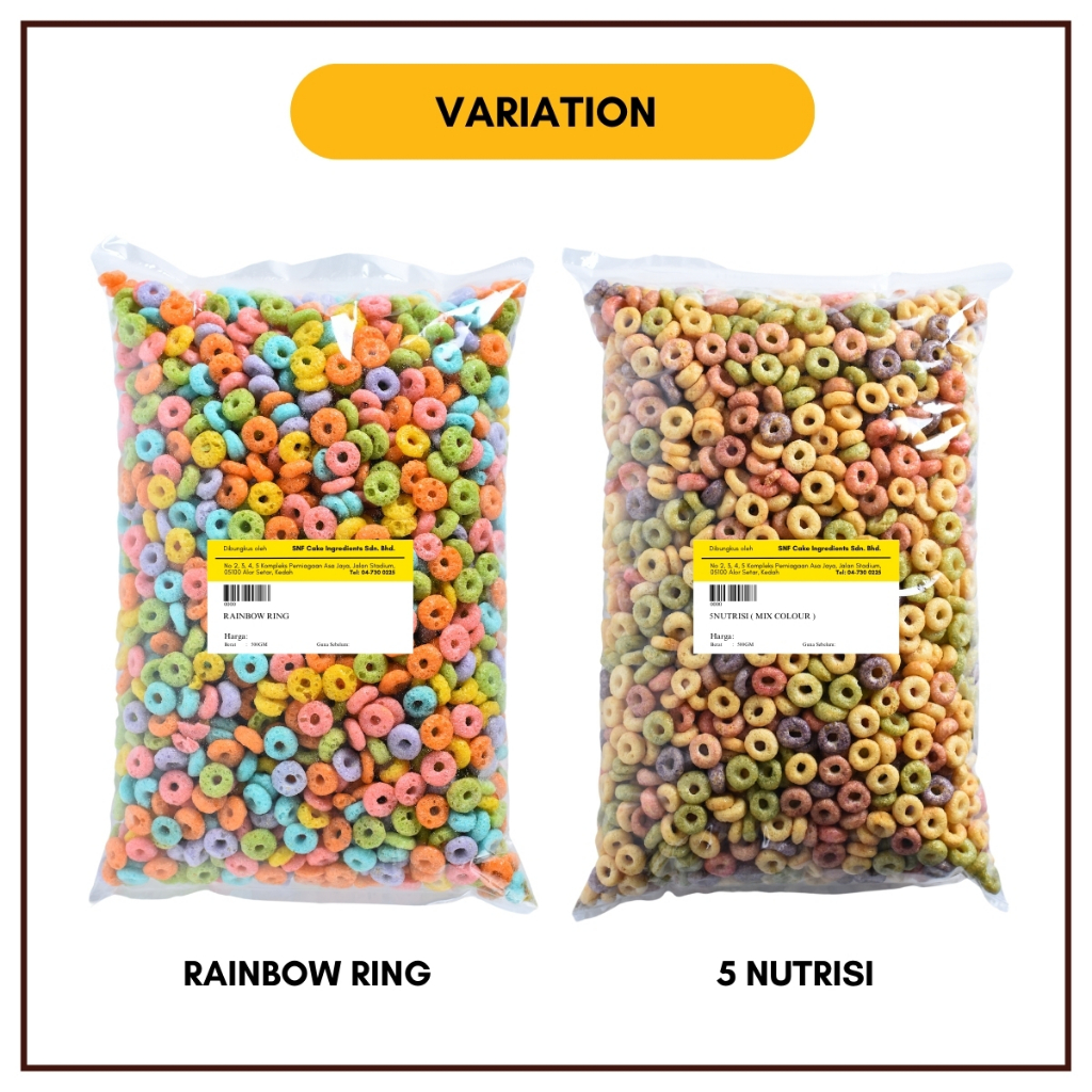 Crispy Fruit Loop Crunch Rainbow Ring Fruity Cereal Choco Jar Fiber ...