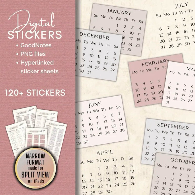 2025 Digital Stickers - GoodNotes Planner, Individual PNG Files ...