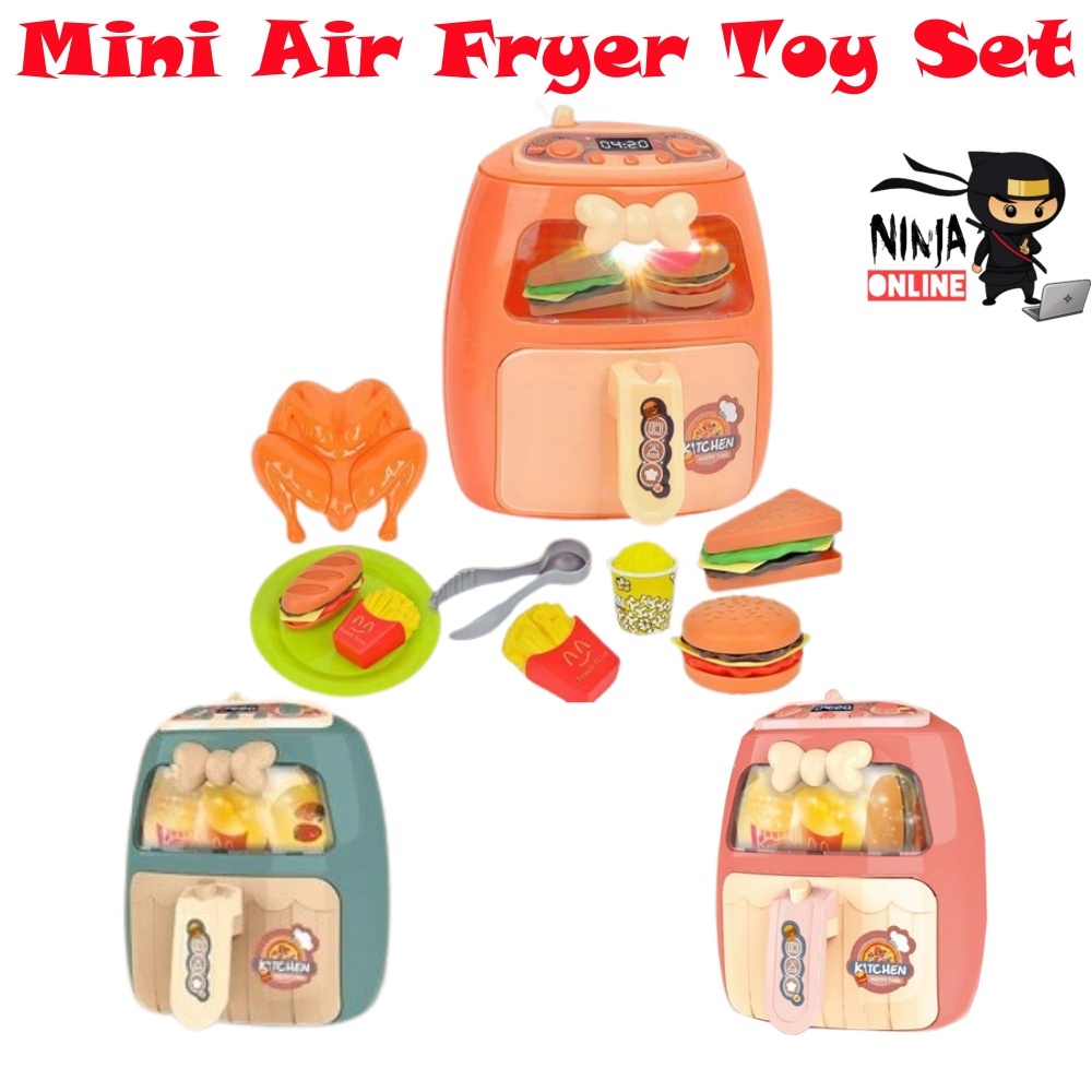 Ready Stock Kids Kitchen Pretend Play Toys Cookware Toy Set Air Fryer ...