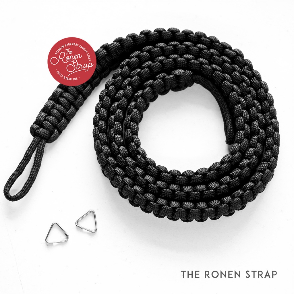 PREMIUM HANDMADE COBRA PARACORD CAMERA STRAP FOR SHOULDER & NECK (BLACK ...