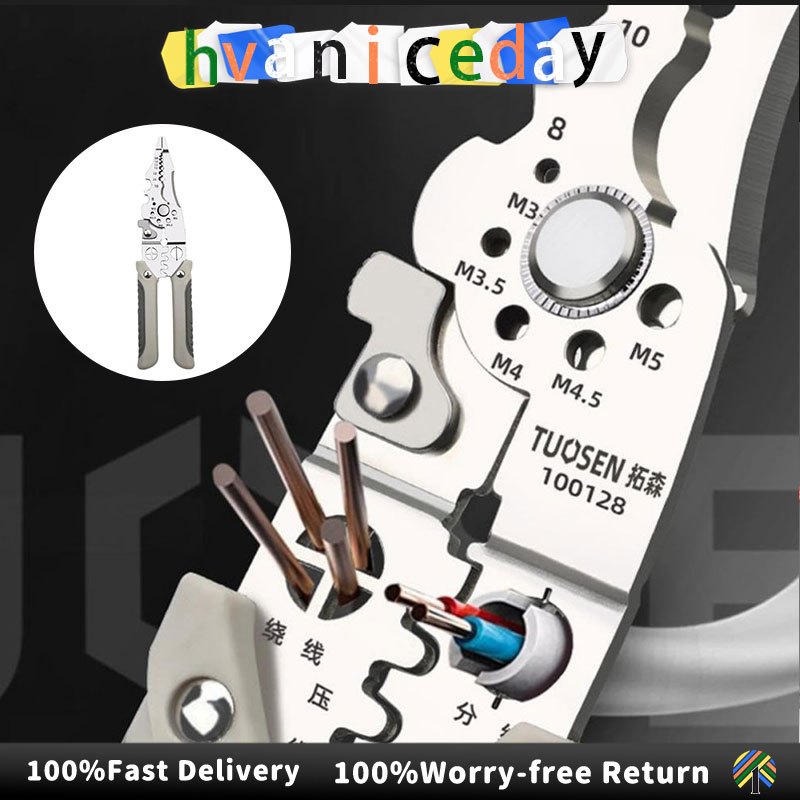 28 in 1 Carbon Steel Multifunctional Wire Stripper Terminal Crimping ...