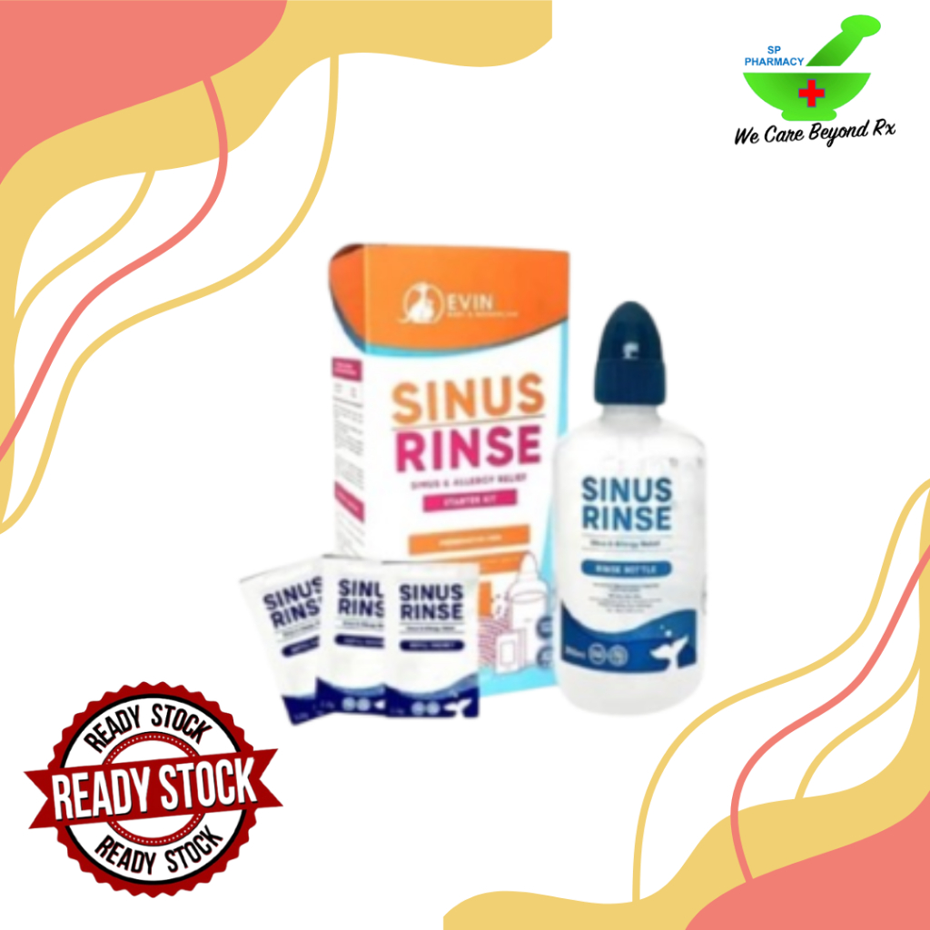 EVIN SINUS RINSE STARTER KIT (SINUS & ALLERGY RELIEF) (EXP MAY 2027 ...