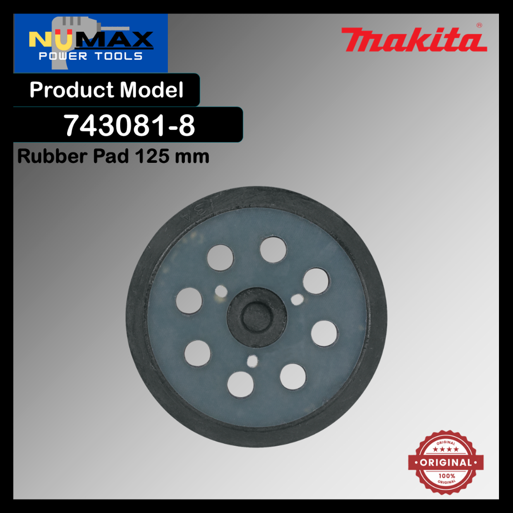 Makita 743081-8 Round Backing Pad, Hook & Loop (125mm) | Shopee Malaysia