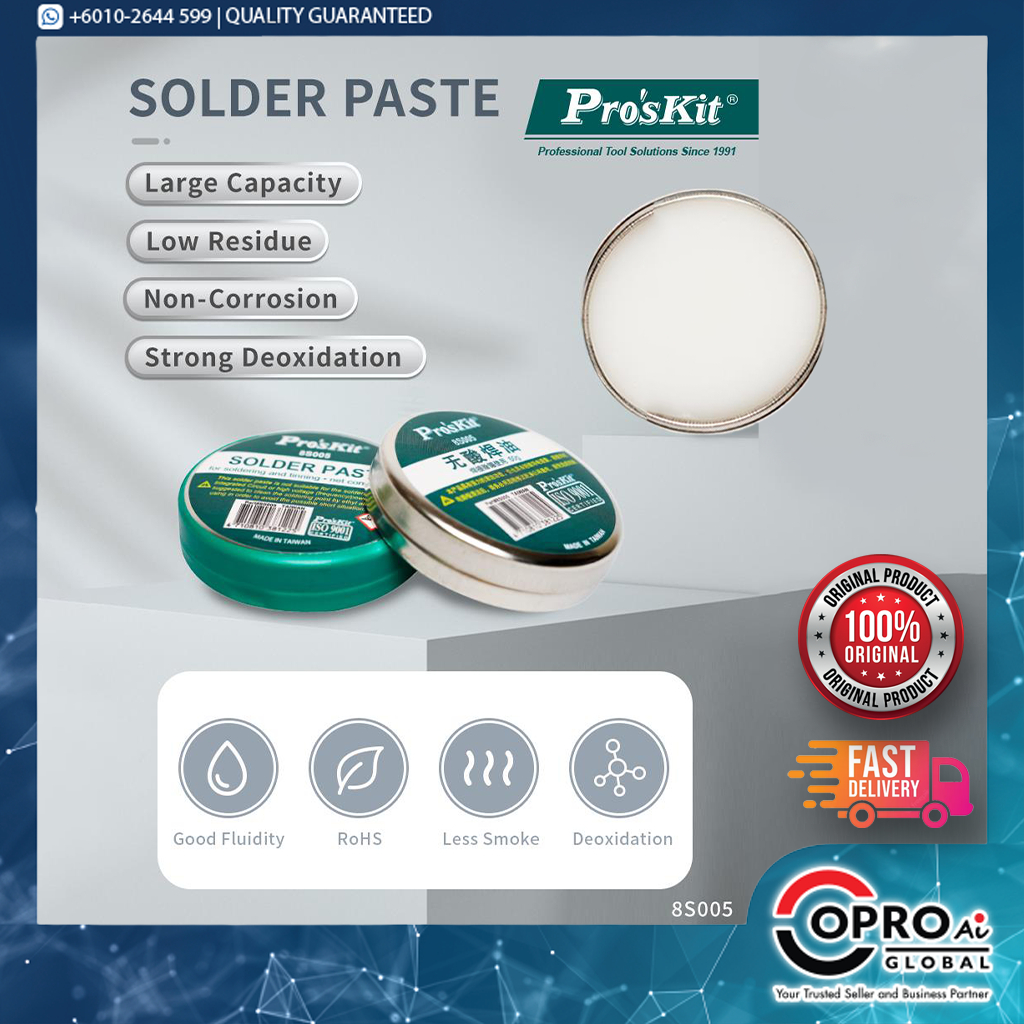[Test Passed] Proskit® TAIWAN 8S005 Soldering Paste | Shopee Malaysia