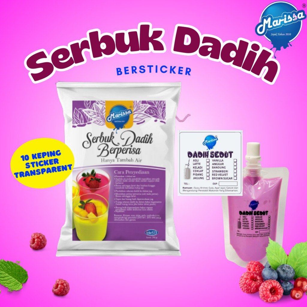 Serbuk Dadih Borong Berperisa Pudding Powder Marissa (Termasuk 10 ...